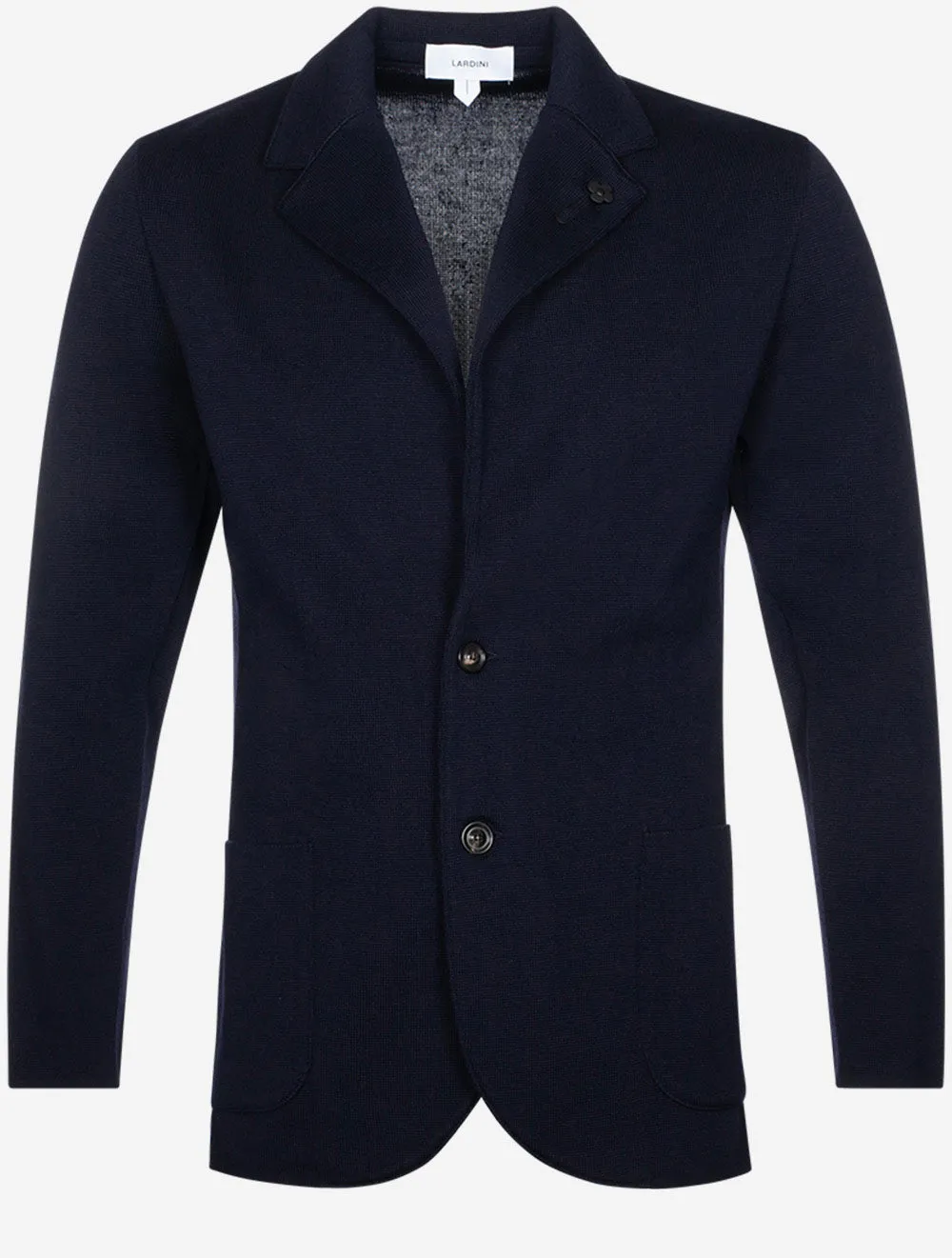 Wool Knit Jacket Navy