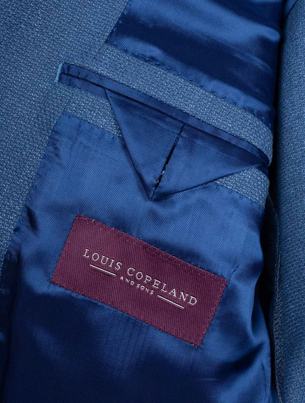 Wool Linen Blend Sport Jacket Blue