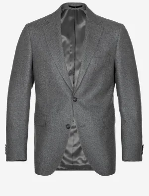 Wool Pin Point Jacket Grey