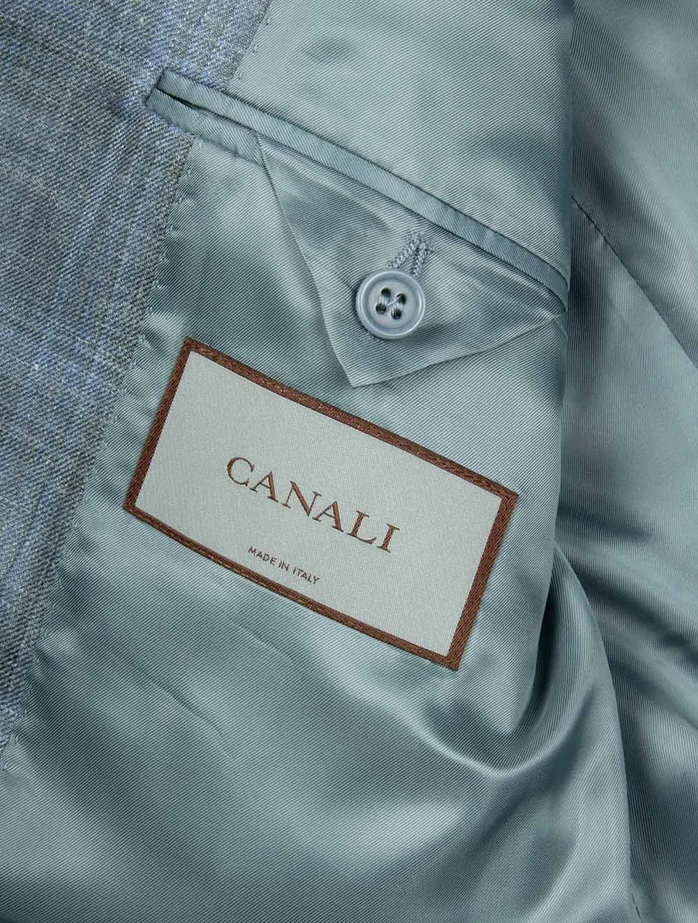 Wool Silk And Linen Check Jacket Green