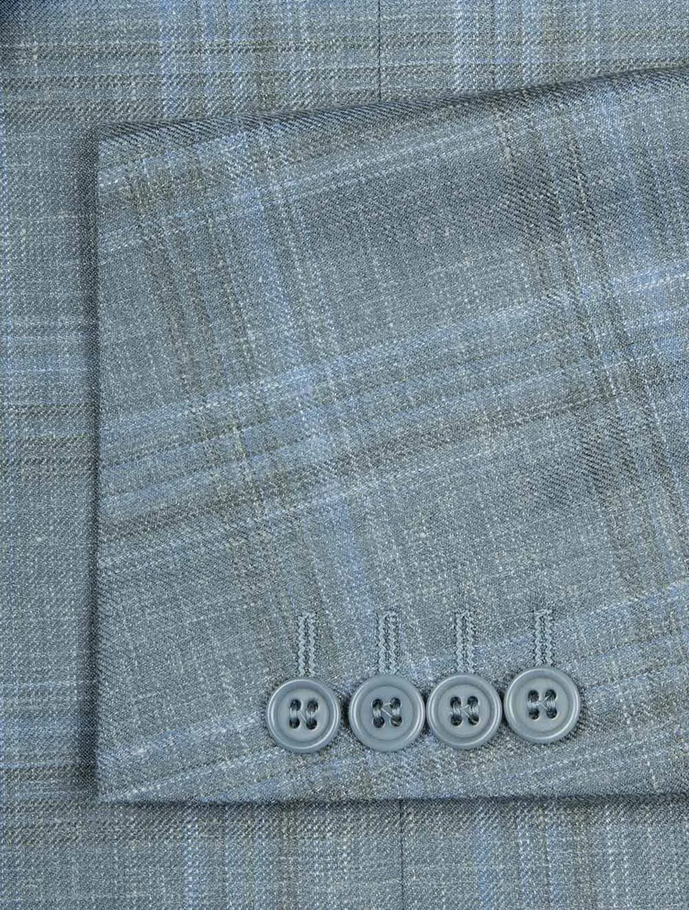 Wool Silk And Linen Check Jacket Green