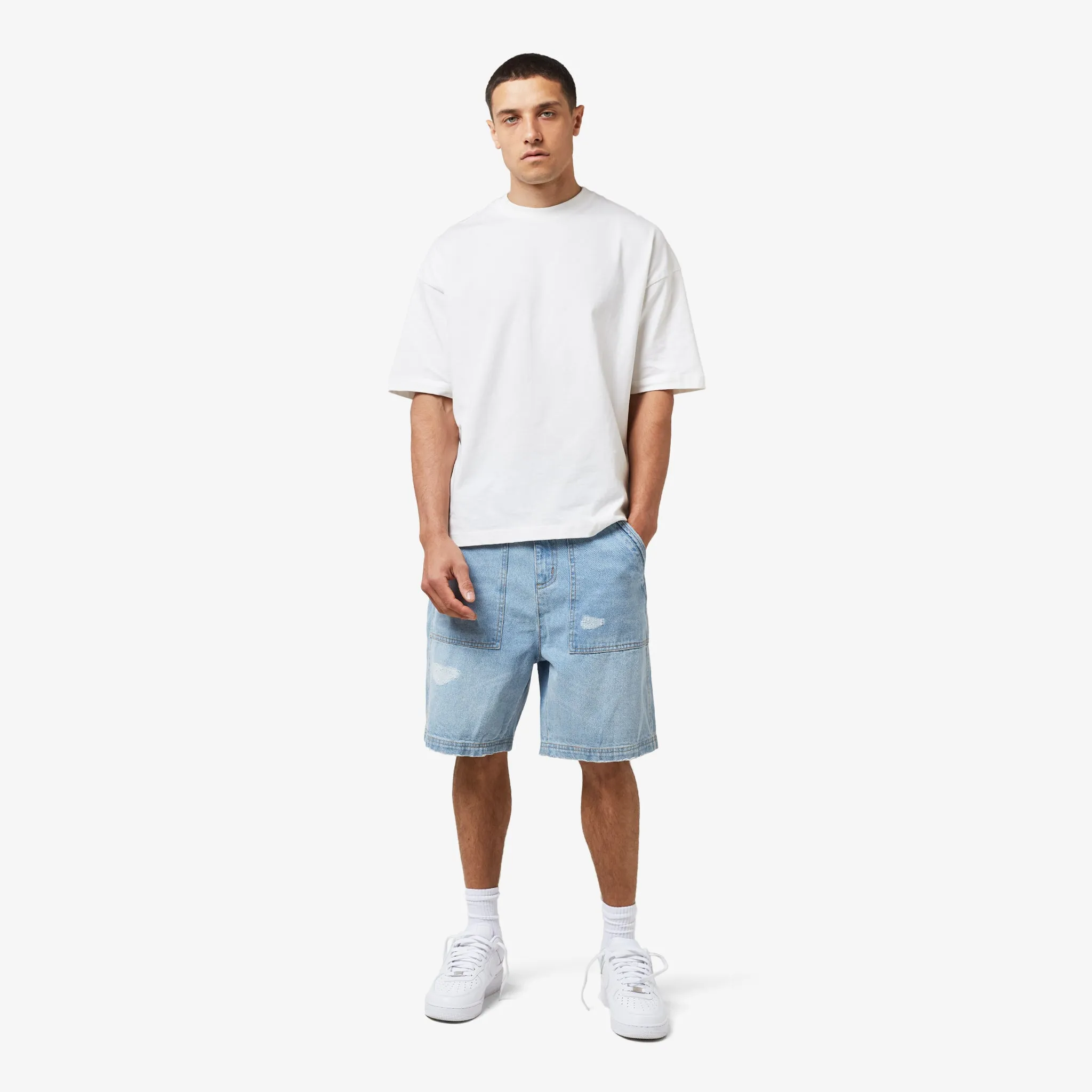 Worker Short | Blue Wash