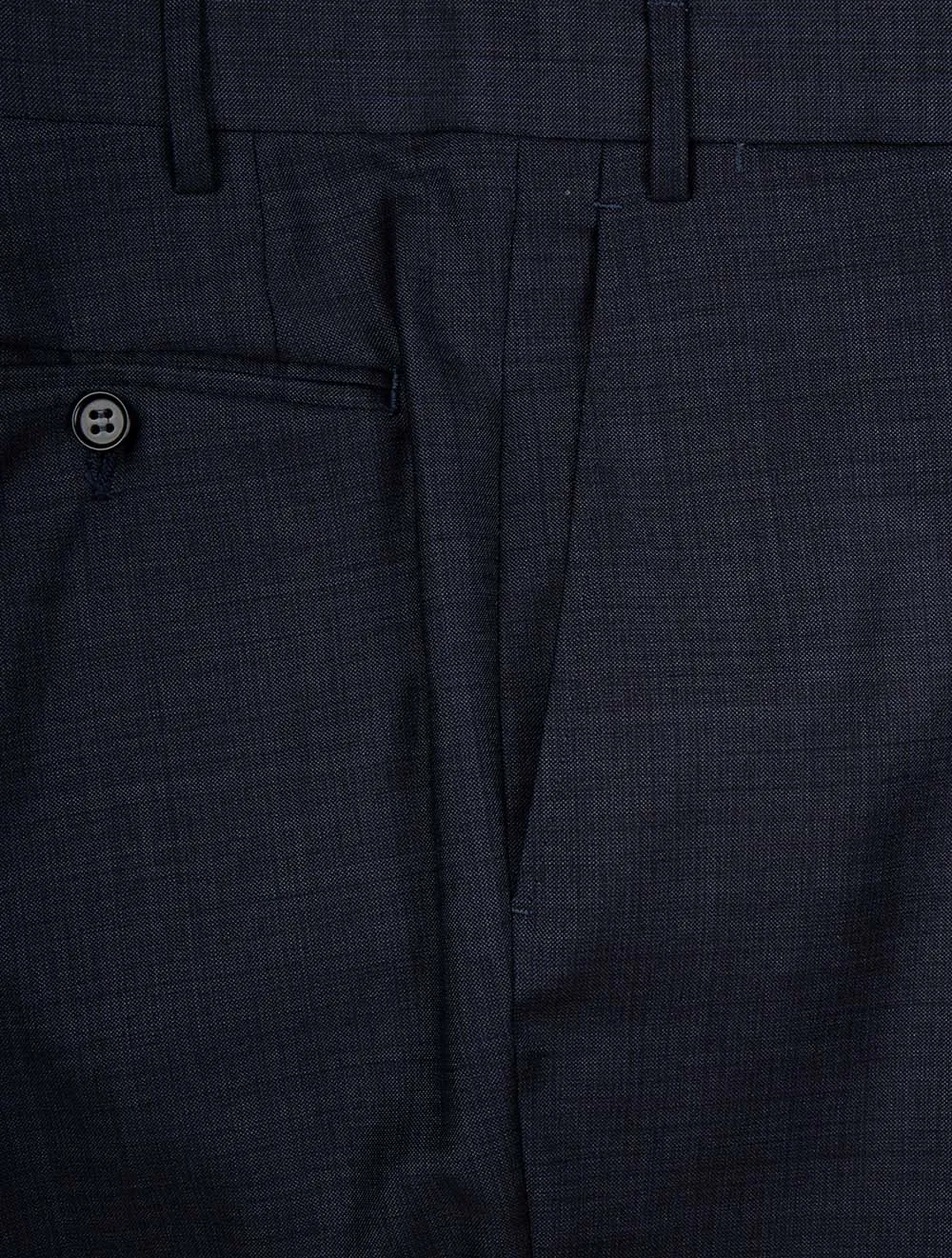 Woven Style Wool Suit Navy