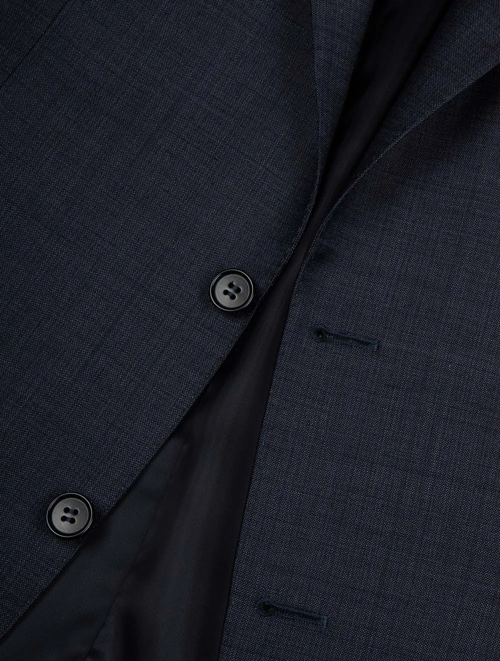 Woven Style Wool Suit Navy