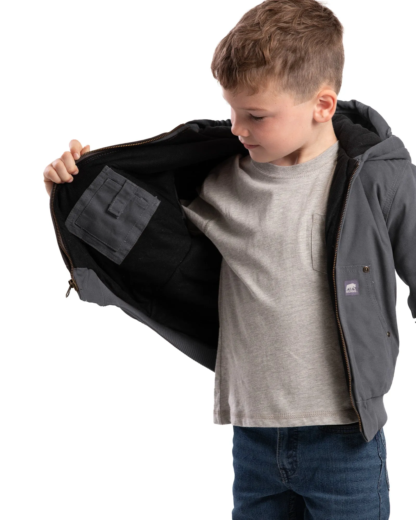Youth Softstone Duck Hooded Jacket